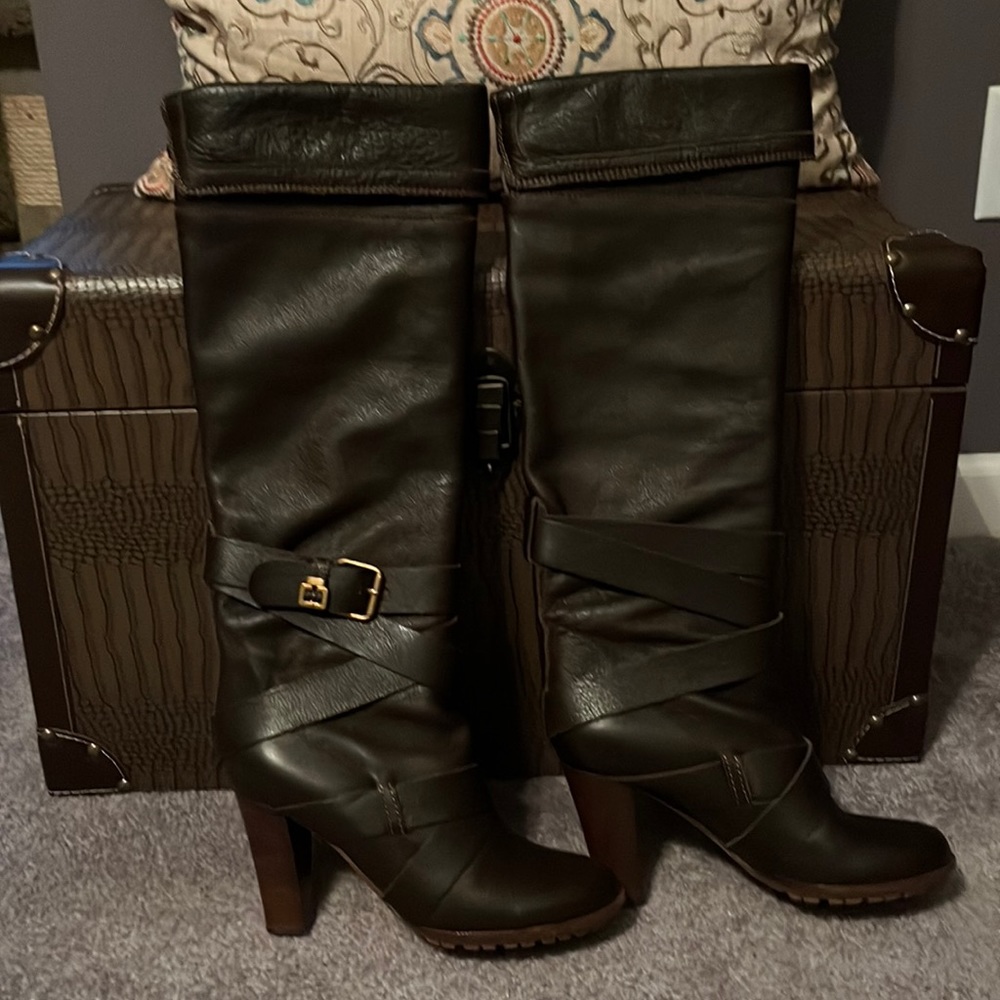 Chloe Paddington brown leather boots